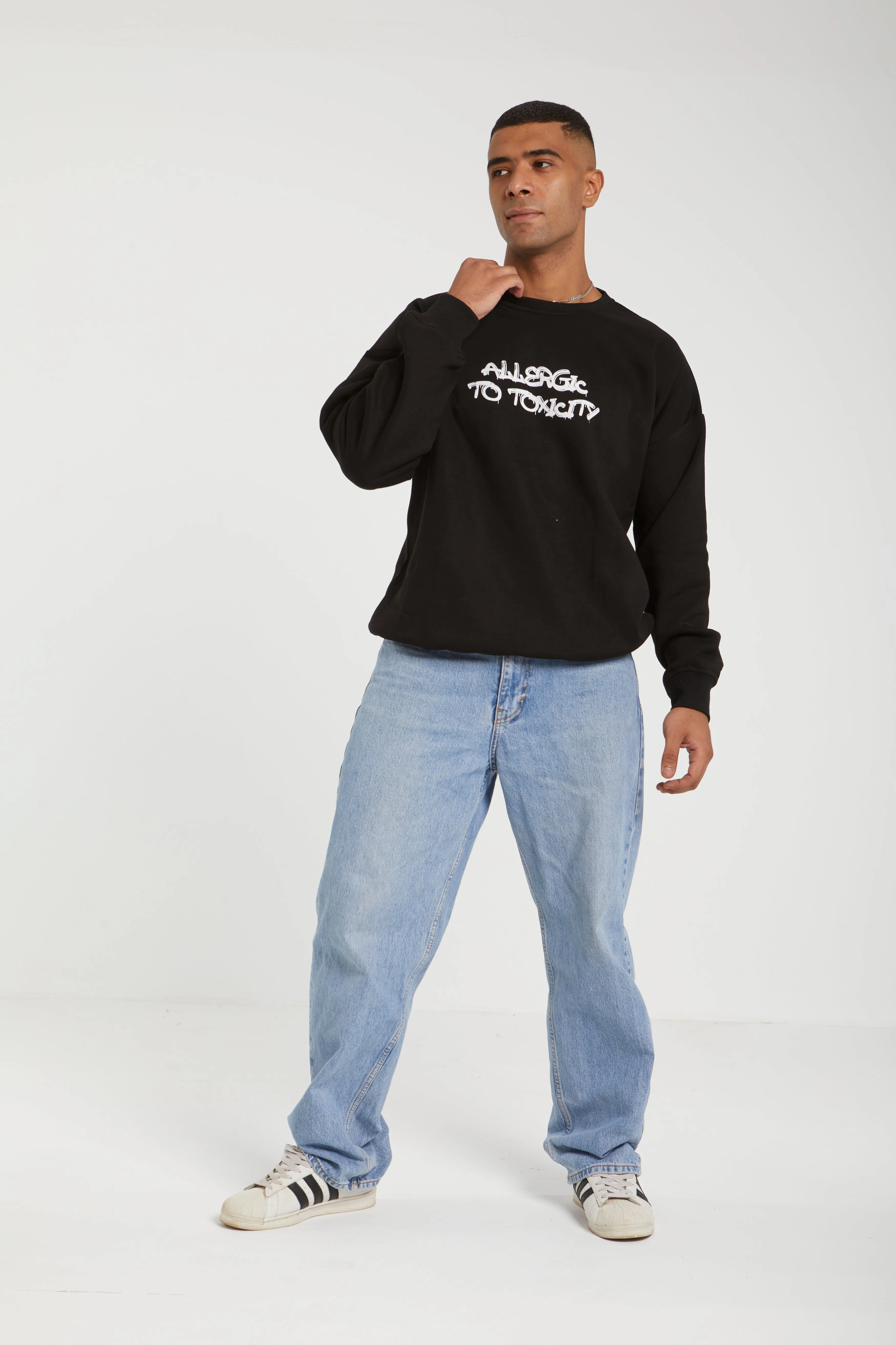 ALLERGIC TO TOXICITY CREW NECK SWEATSHIRT FOR HIM