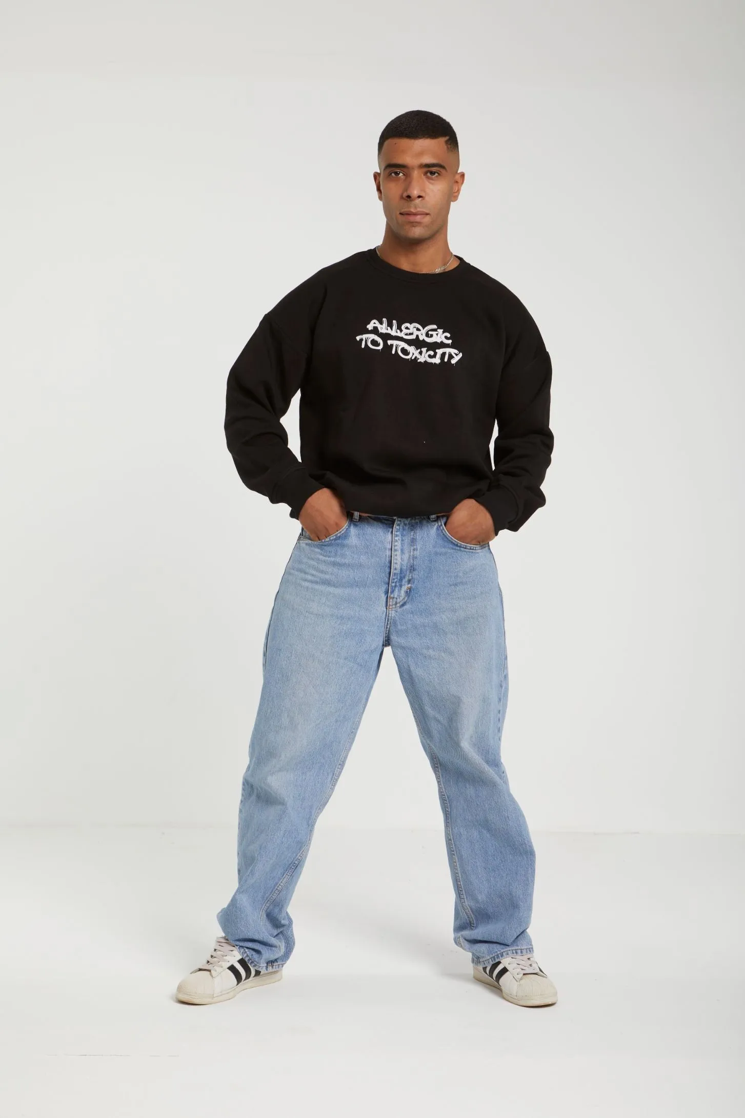 ALLERGIC TO TOXICITY CREW NECK SWEATSHIRT FOR HIM