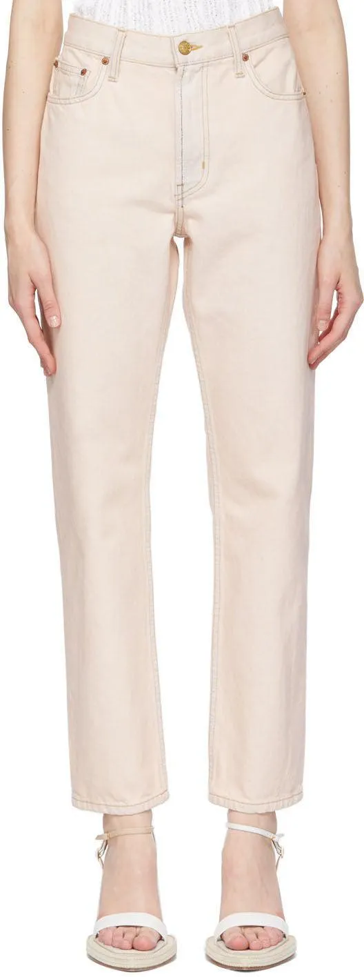 B Sides Pink Arts Straight Jeans