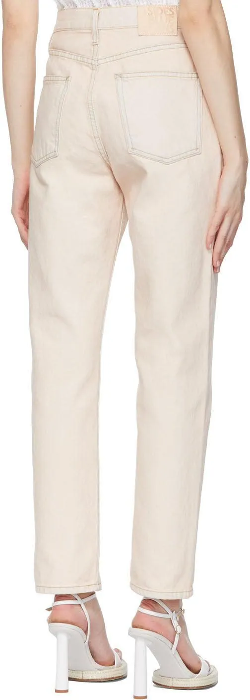 B Sides Pink Arts Straight Jeans