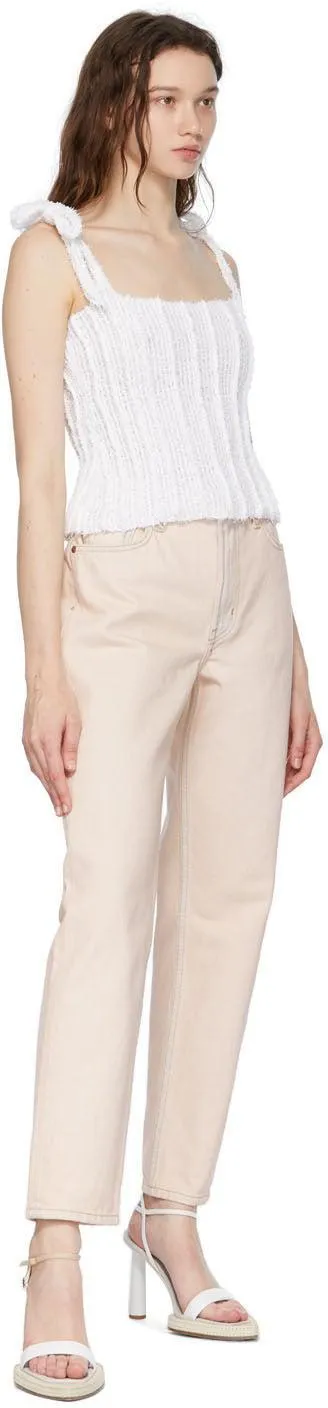 B Sides Pink Arts Straight Jeans