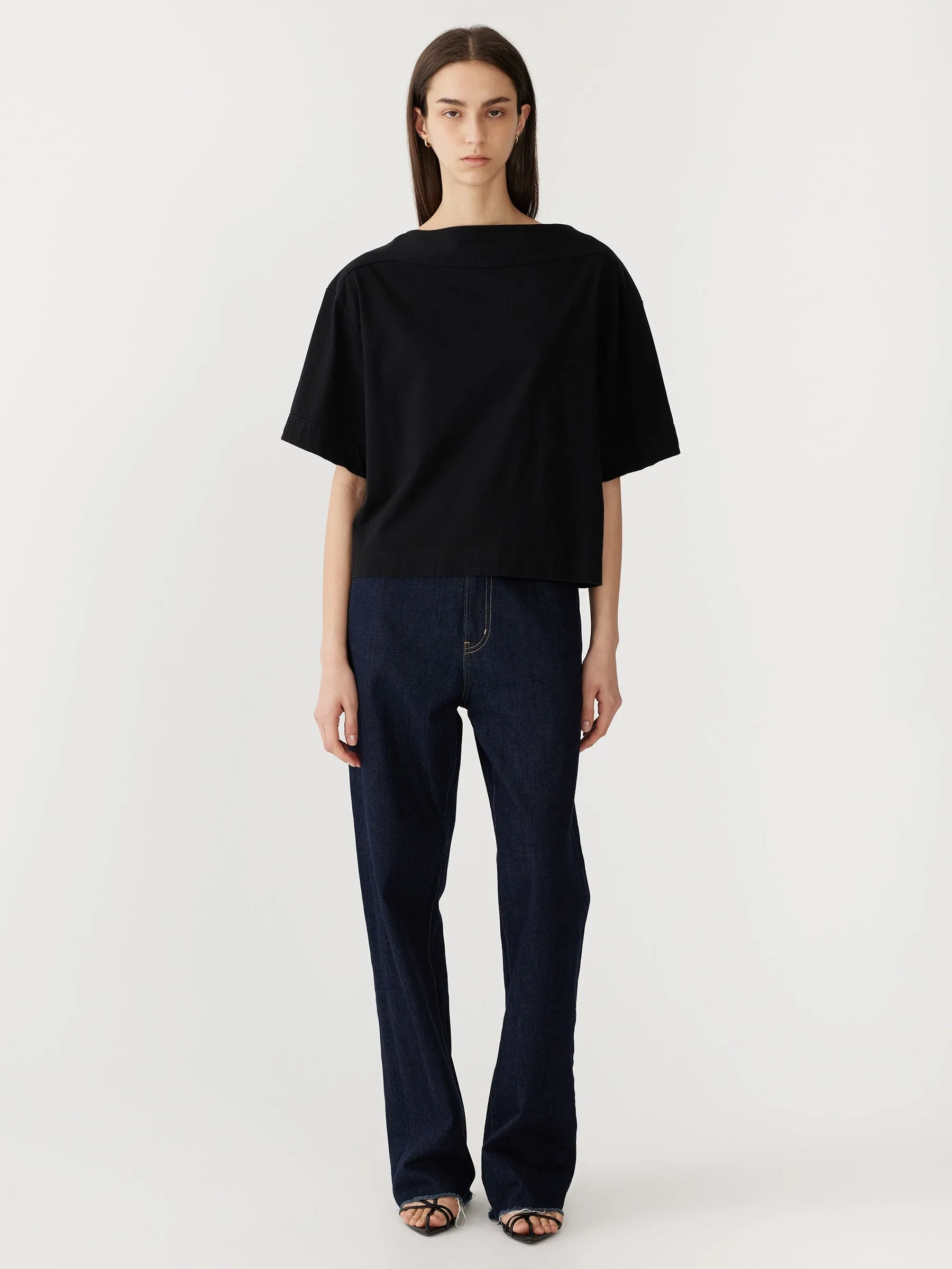 Bassike Midweight Jersey Short Sleeve T-Shirt in Black