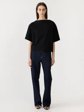 Bassike Midweight Jersey Short Sleeve T-Shirt in Black