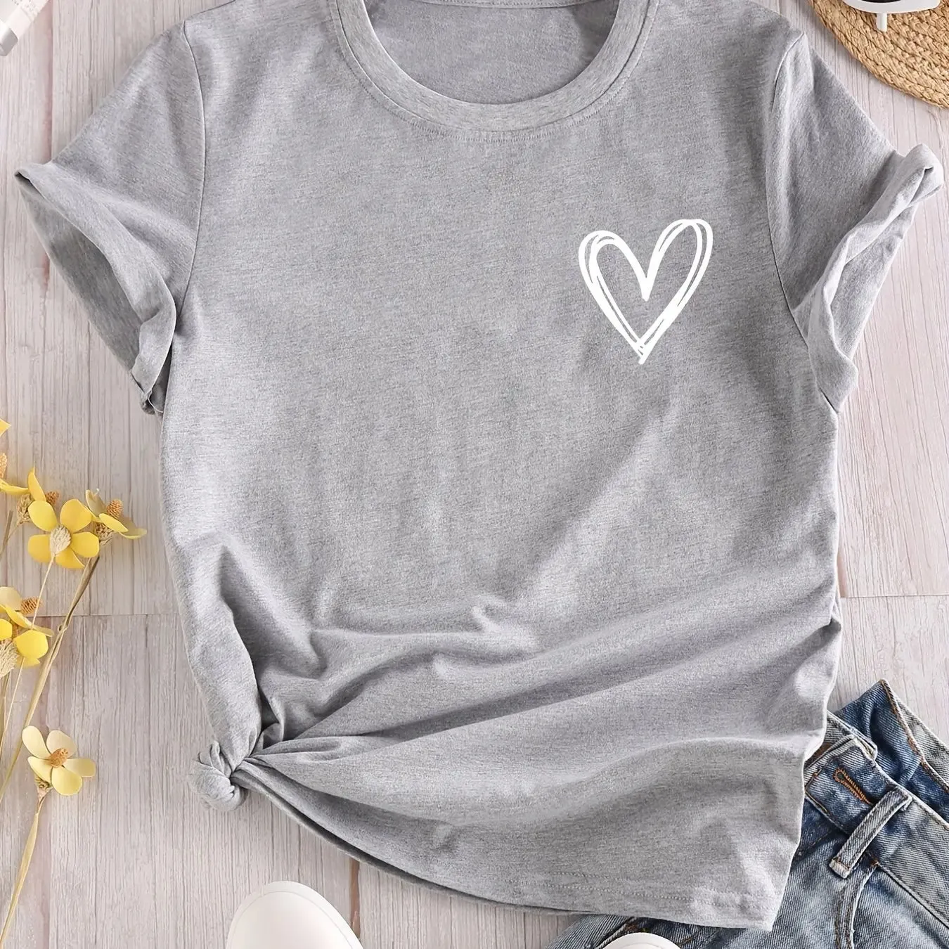 Graphic Heart Graffiti T-Shirts
