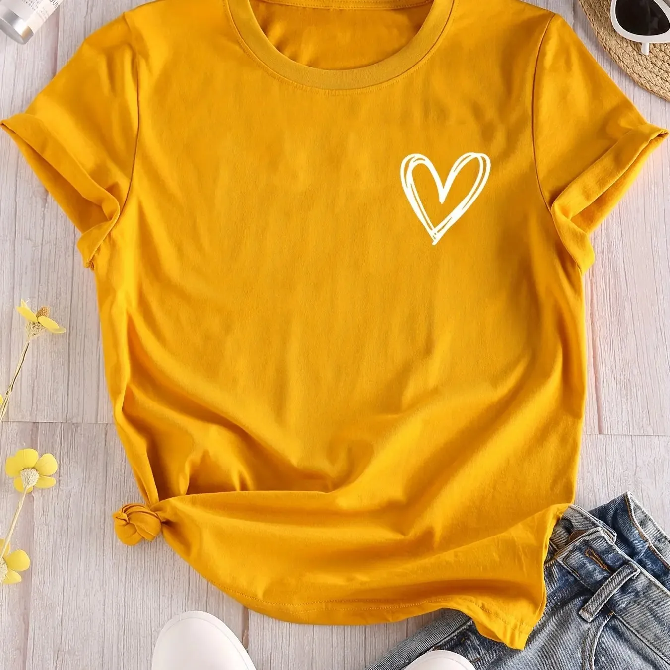 Graphic Heart Graffiti T-Shirts