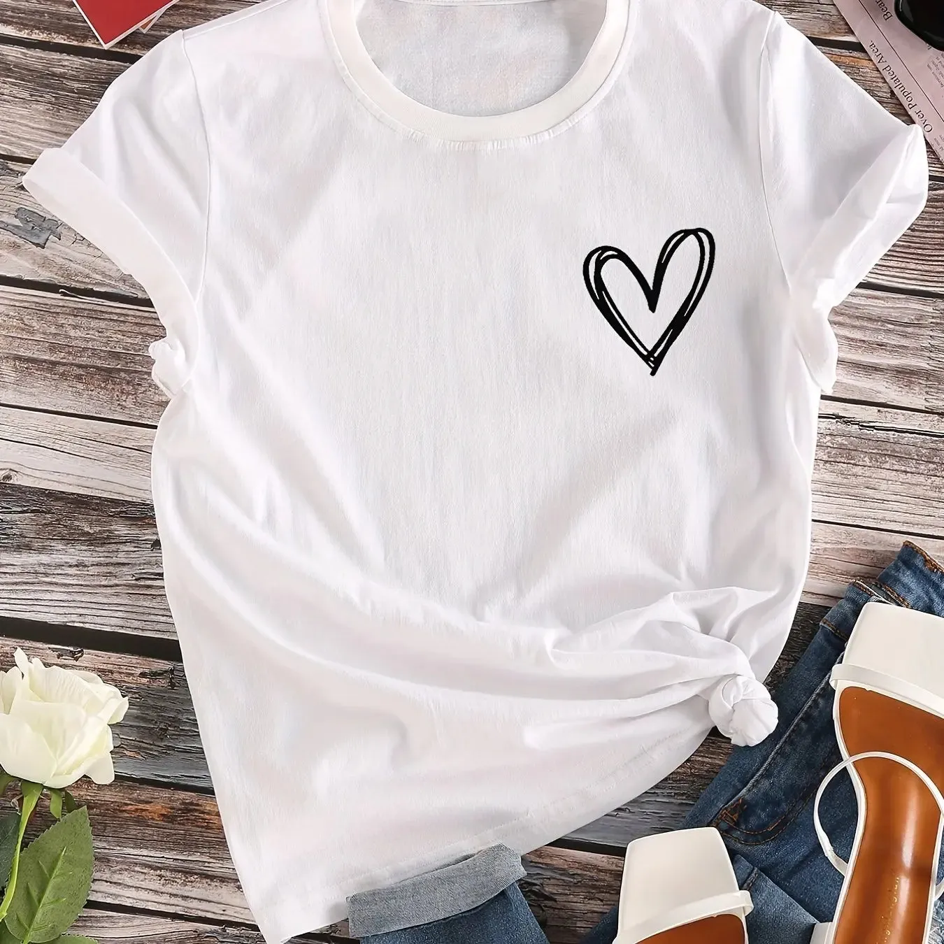 Graphic Heart Graffiti T-Shirts