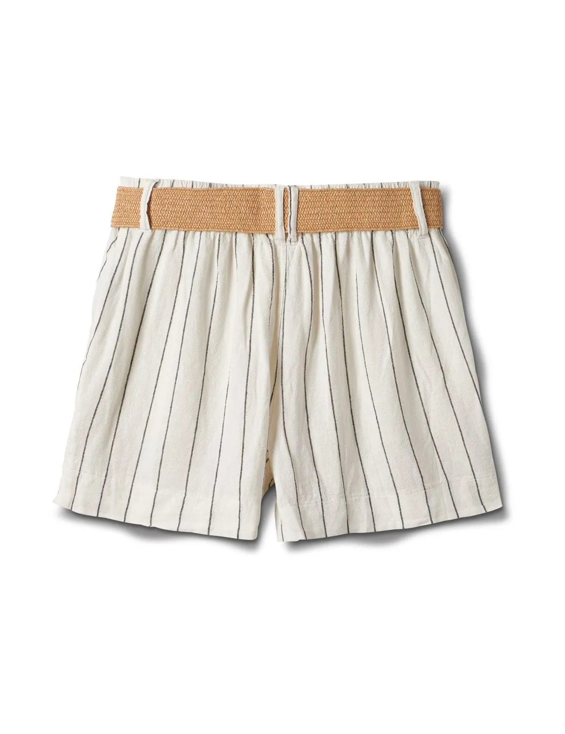 High Rise A Line Shorts With Belt