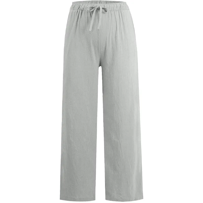 Hot SaleWomen's  Cotton Linen casual wide-leg pants