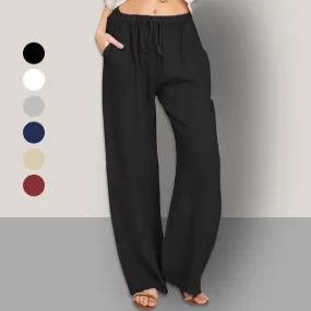 Hot SaleWomen's  Cotton Linen casual wide-leg pants