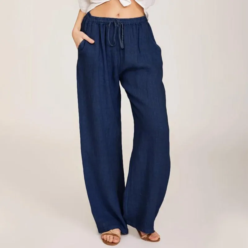 Hot SaleWomen's  Cotton Linen casual wide-leg pants
