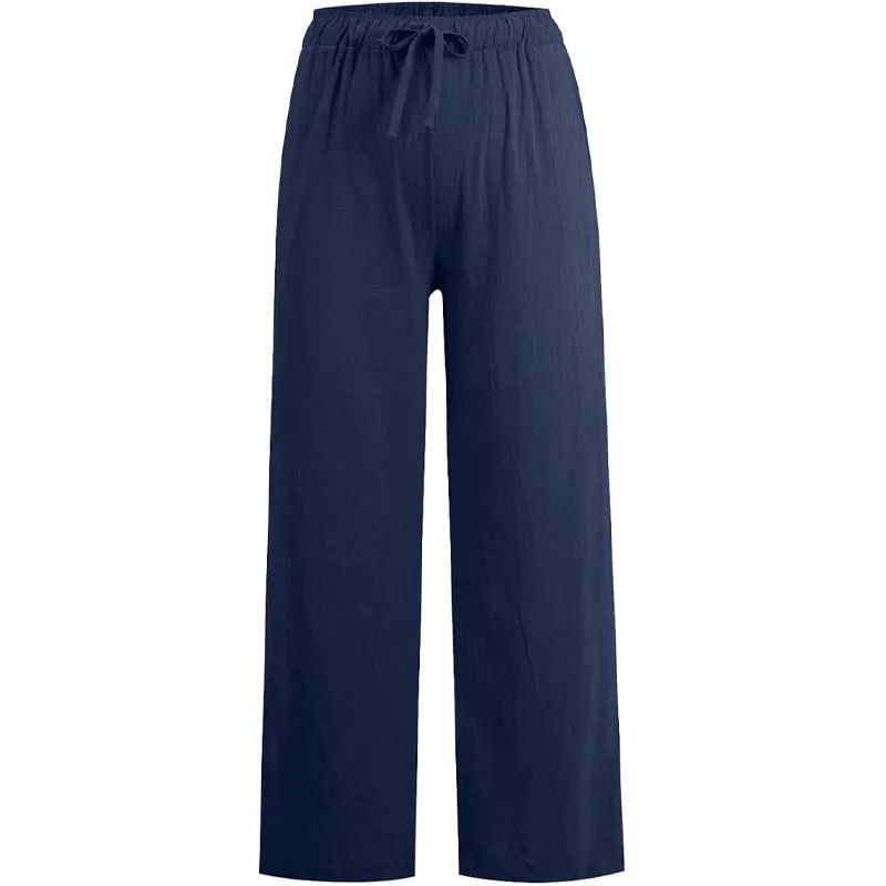 Hot SaleWomen's  Cotton Linen casual wide-leg pants