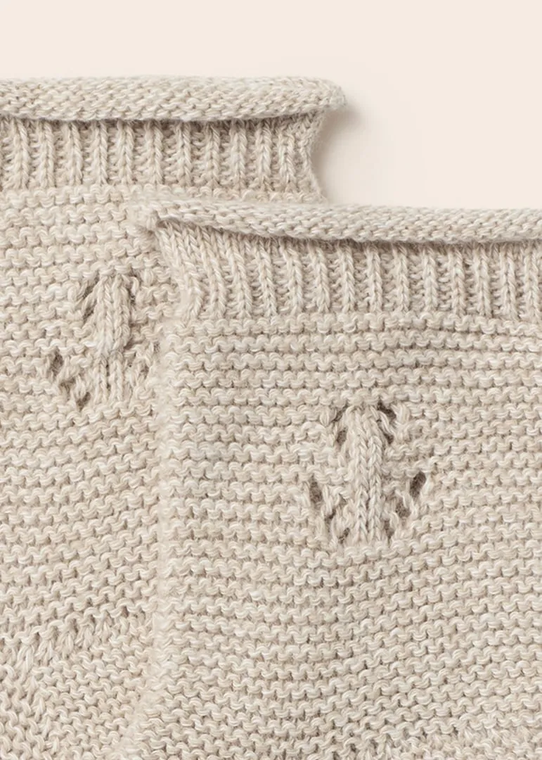Mayoral Baby Girl Sweater & Sock Set  1359-43  Beige Mel *