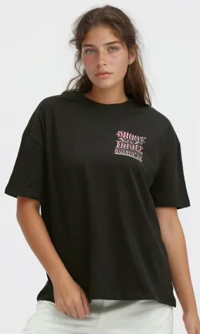 O190938 Short Sleeves Regular Fit Black Casual Tee