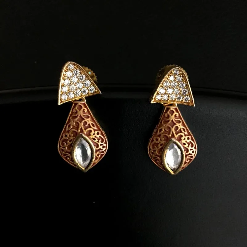 Red Zircon/AD Necklace Set 13558-0629
