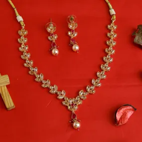 Rose Gold Gold Look Necklace Set 11465-7523