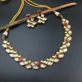 Round Neck Kundan Necklace Set 3709-28
