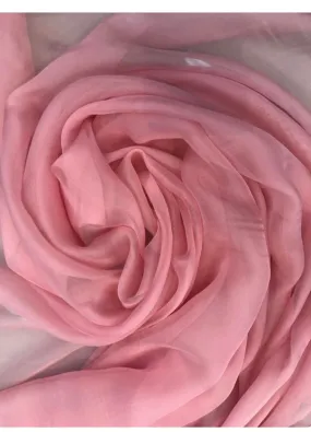 Silk chiffon 54&quot; wide     Pink color french silk chiffon fabric sold by the yard