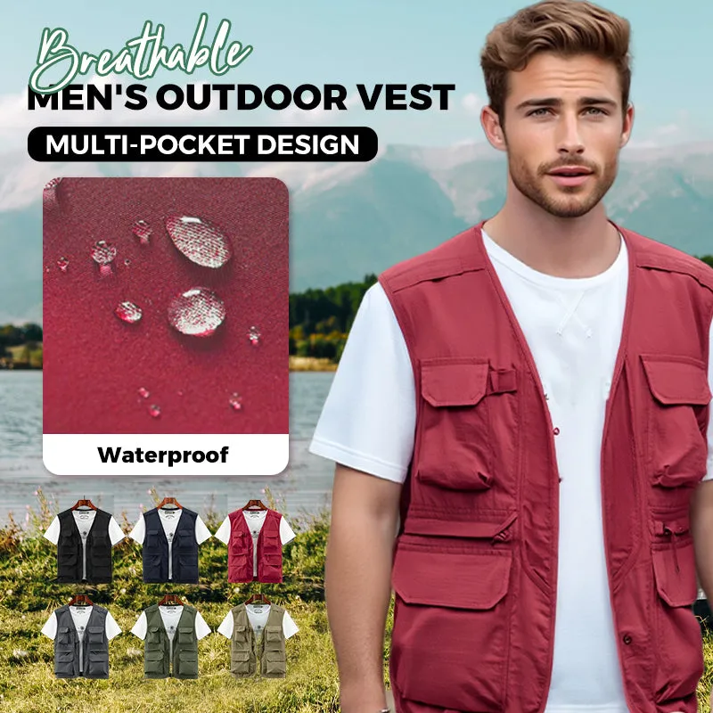 Spring SaleMen's Outdoor Breathable Multi-Pocket Vest