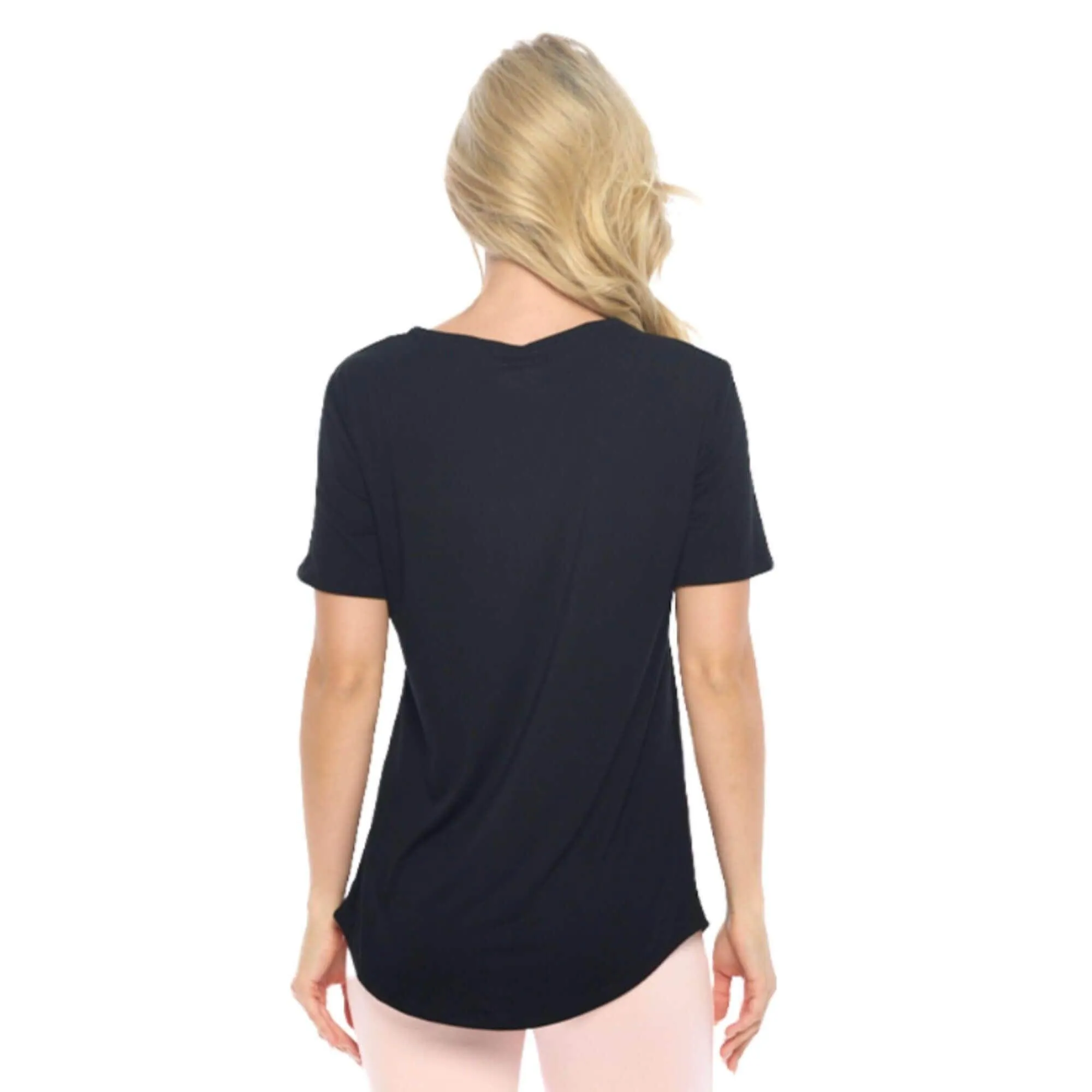V-Neck T Shirt | Black