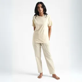 Women's Round Neck T-shirt | Cotton | Comfort Fit | Buttermilk Yellow
